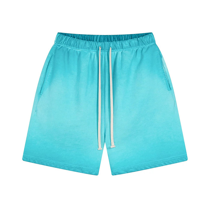430GSM Men's Sweatpants Shorts Gradient Washed Knee Length Sweat Shorts Oversized