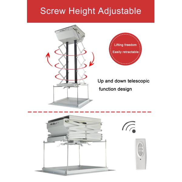 Electric projector bracket lifting scissors with ceiling bracket