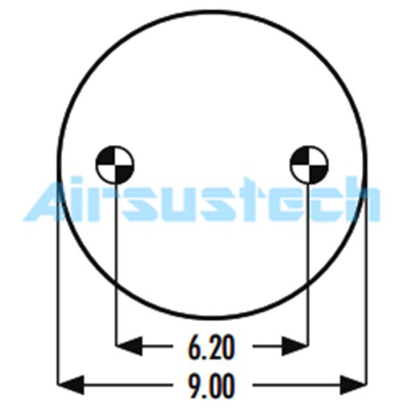 Коммерческая Goodyear Подвеска весна 1B12-305 Комбинированный Stud Stud 3/4-16 Firestone W01-358-6920