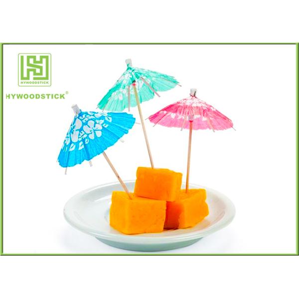 Multi - Colored Decorative Food Toothpicks Umbrella Cocktail Sticks Beach Party Decorations