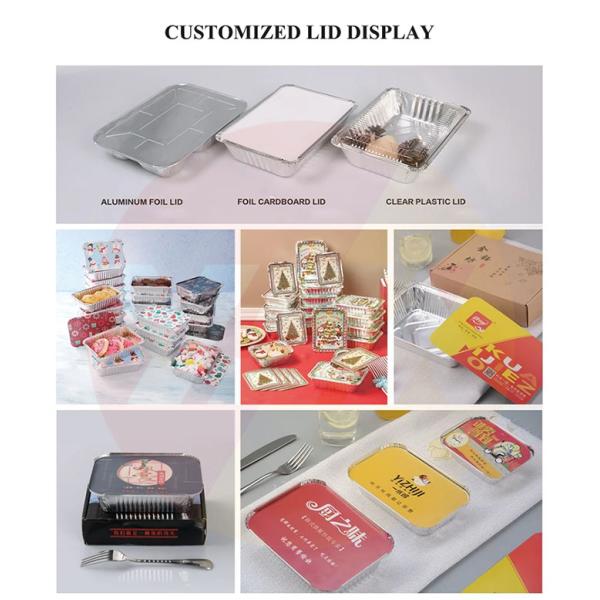 200 + Размеры Алюминиевая фольга Продовольственная упаковка Хранилищный контейнер Алюминиевая коробка для обеда