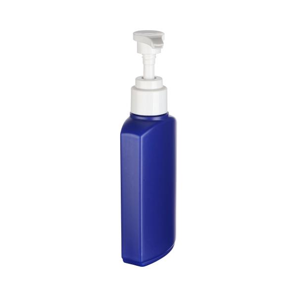 Botella de embalaje de loción de 120 ml, botella de loción vacía de plástico HDPE azul