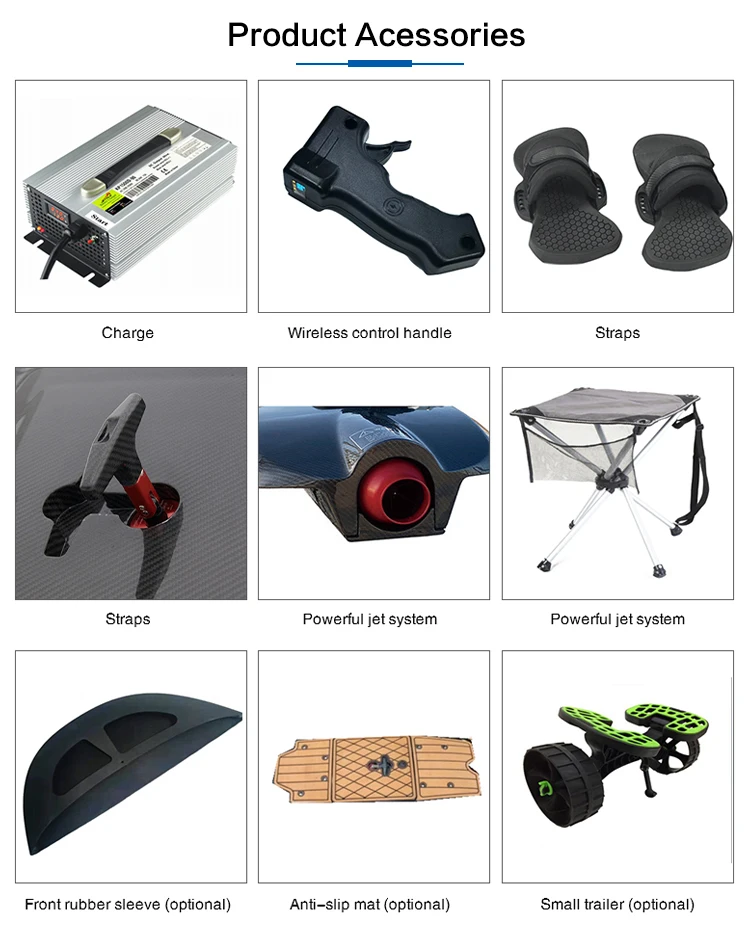 Wholesale OEM ODM Electric Jet Board  High Power Electric Surfboard Carbon fiber material Electric surfing board