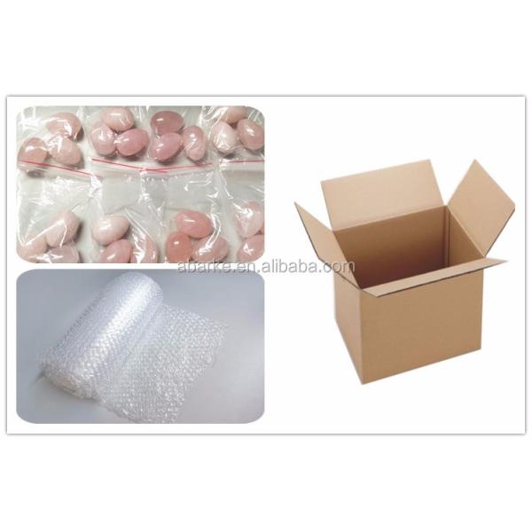Tumbled Stone Shaped Rose Quartz Divination Stone Gemstone Rune Stones with FAIRY Theme