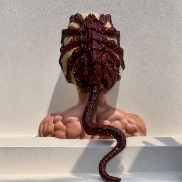 Realistic Parasite Creature Latex Mask Full Head Horror Cosplay Mask Alien Monster Halloween Costume Prop