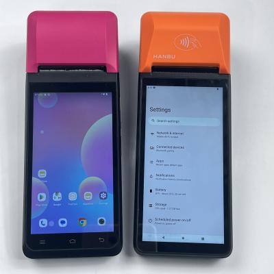 6400mAh Battery Powered Handheld POS 6 Inch Handheld Android POS Terminal Orange