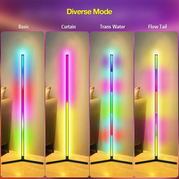Floor To Ceiling Bedroom Corner Lamp Addressable With Magic Atmosphere Led