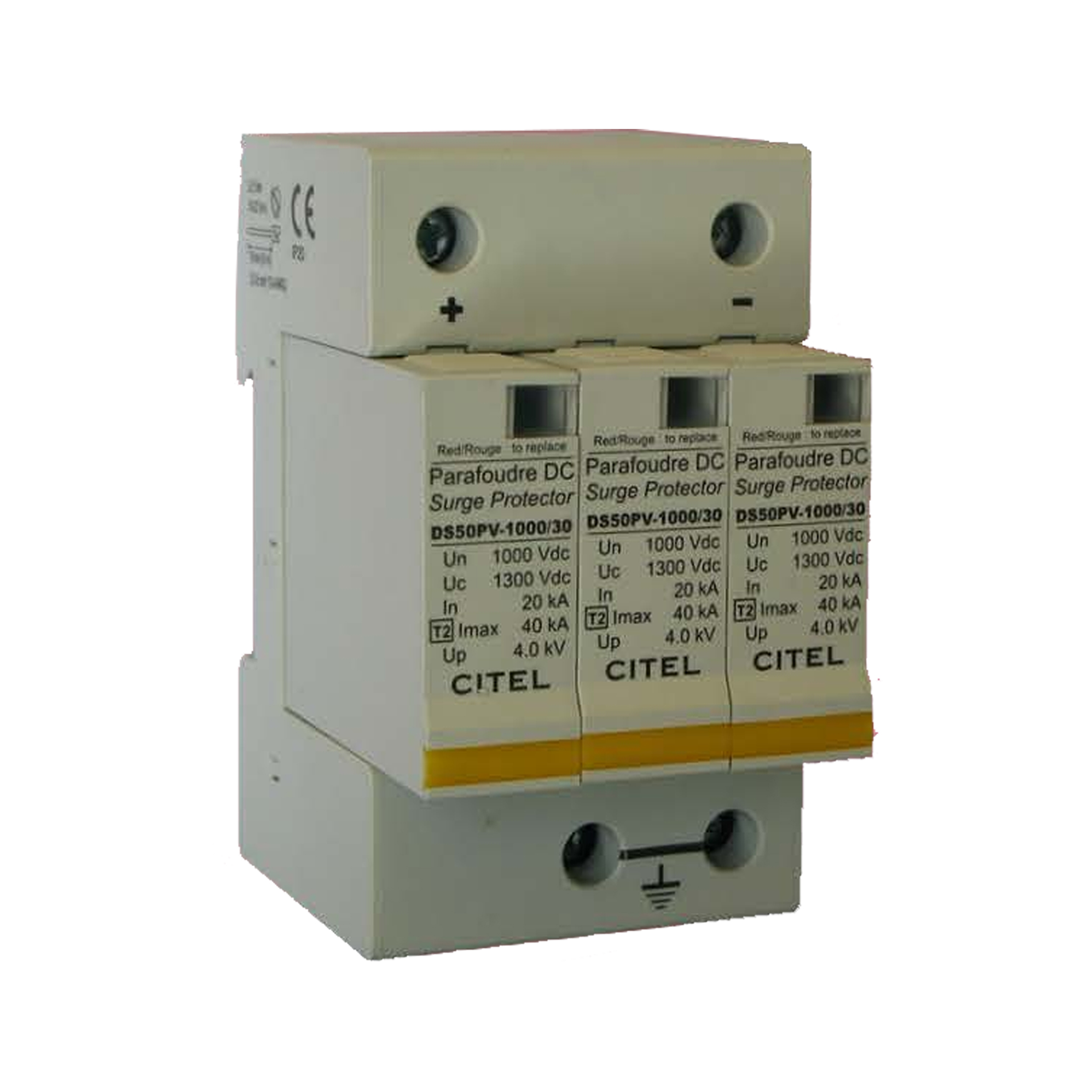 Предохранение от молнии DC DS50PV-30-30, Arrester молнии DC уровня IP20