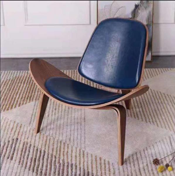 Hotel Leisure Bentwood Lounge Chair Lobby Fabric Leather Wooden Shell Chair