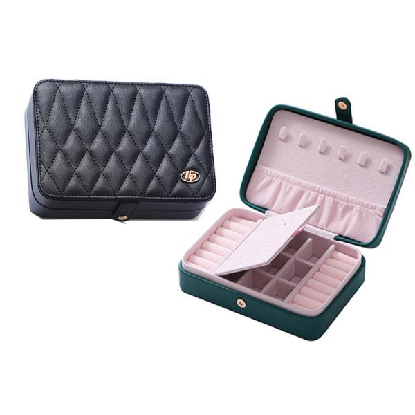 Шкатулка для драгоценностей для женщин наслаивает организатор ювелирных изделий перемещения в случай держателя ювелирных изделий PU колец серьги ожерелья кожаный