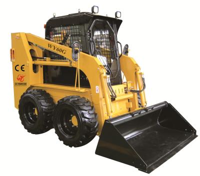 61.2HP Yellow Skid Steer Loader WY60G 850kg Loading 1 Year Warranty
