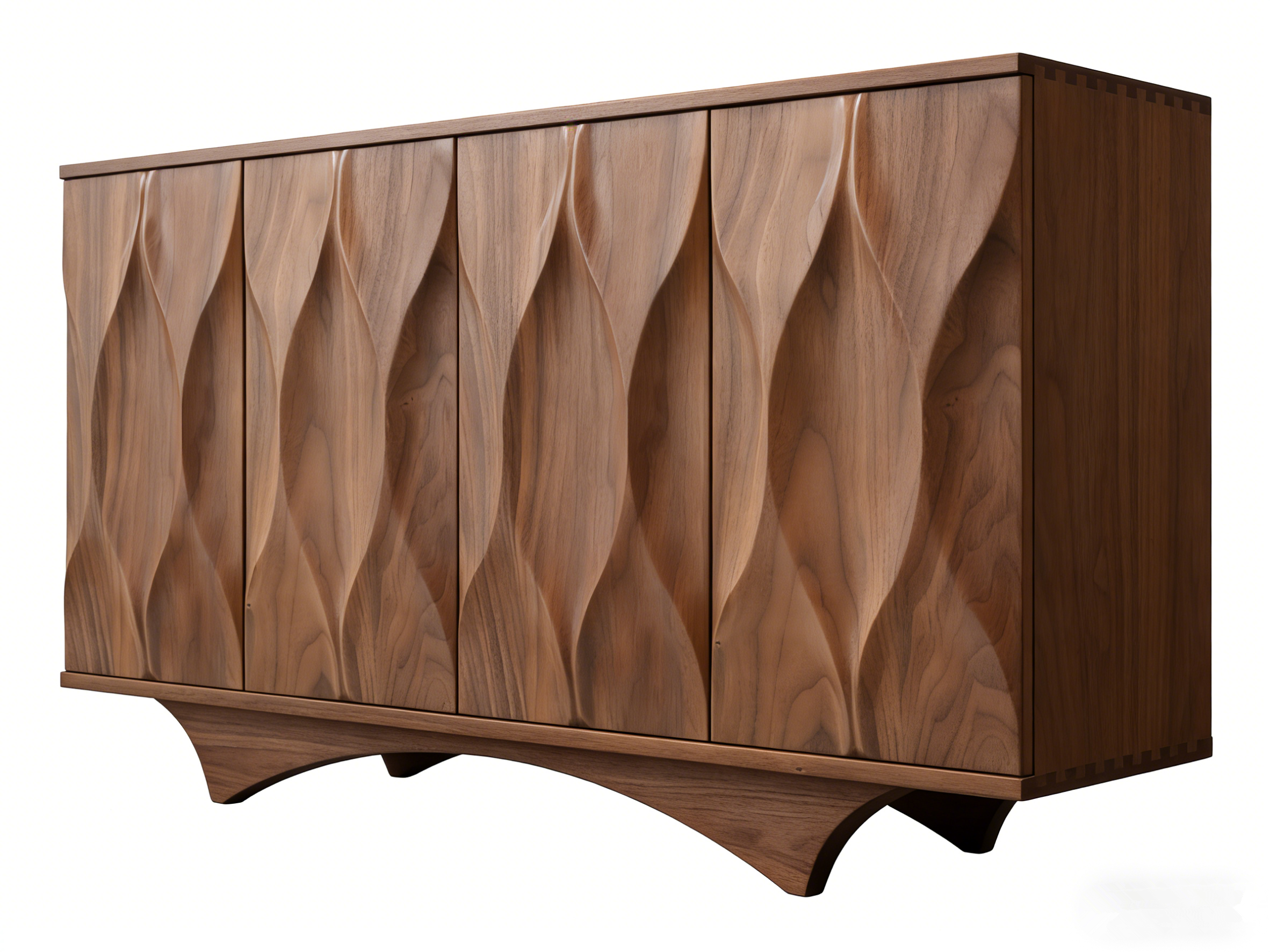 Foshan Factory Wood Sideboard Modern Cabinet Integrated Storage Cabinet Modern Simple Nordic Solid Wood Living Room Storage Tea Cabinet