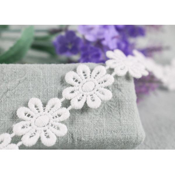 Выпушка шнурка хлопка цвета ДТМ крася с ровной картиной/вышила Аппликес цветка