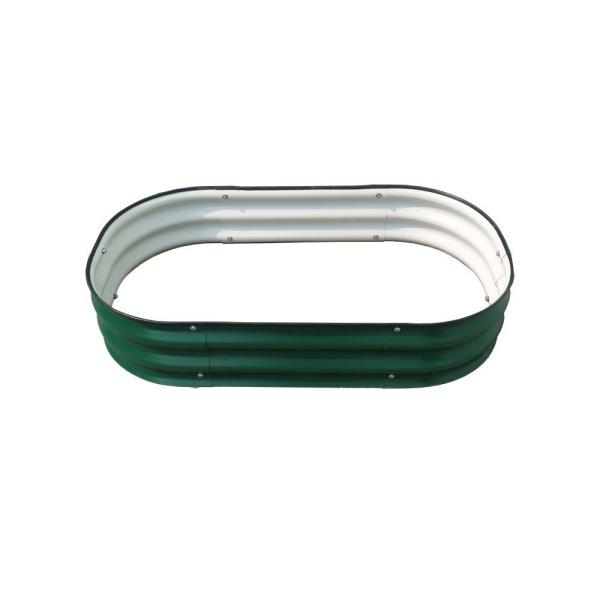 3.4ftx2ftx8  Tall Galvanizado Camas de jardín elevadas Exterior Caja de plantación de metal para la plantación de verduras Anti-óxido fácil de instalar