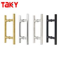Manche à tirer en verre trempé en or en acier inoxydable de style européen pour fenêtre de porte moderne