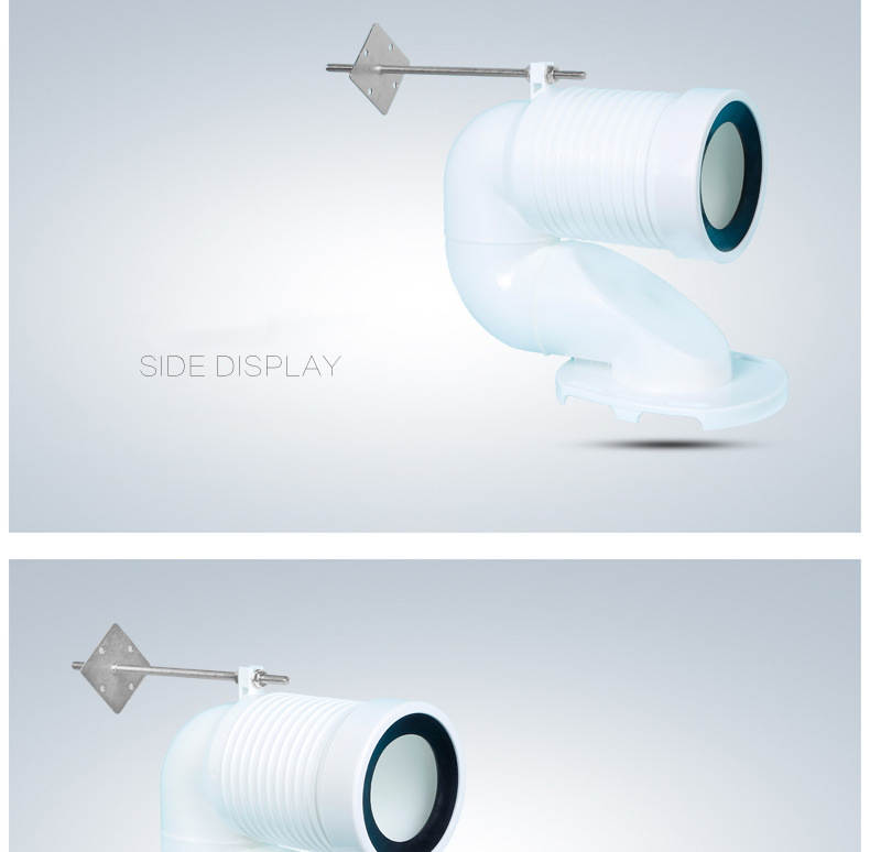 Toilet Drain Pipe Fitting, Straight Pipe For Wall Drainage To Floor Drainage Conversion Joint, Universal Displacement Pipe
