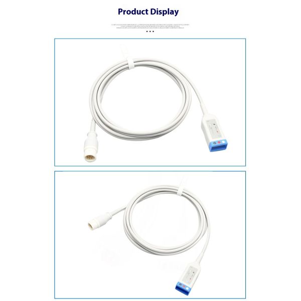 New KB2-2601G3A 12-Pin Three-Lead White 2.5m ECG Main Cable Medical Consumable Compatible With Various Systems