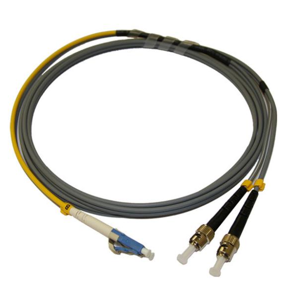 Armored Fiber Optic Patch Cord with 62.5/125 MM ST Conditioning and Single Mode LC Connector
