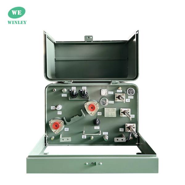 UL Listed 25 kVA Single Phase Pad Mounted Transformer 13200V To 240V Oil Immersed Power Electrical Distribution  Transformer