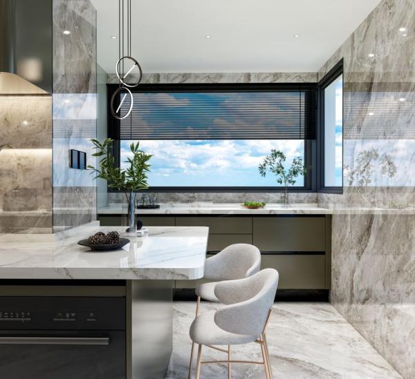 Fadior Luxury Olive Green SS Armários de cozinha de aço com armazenamento funcional