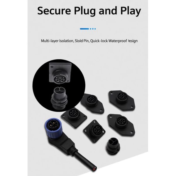 Heavy Duty Electric Motorcycle Charging Connectors Featuring Robust Construction for Long Lasting Performance and Safety