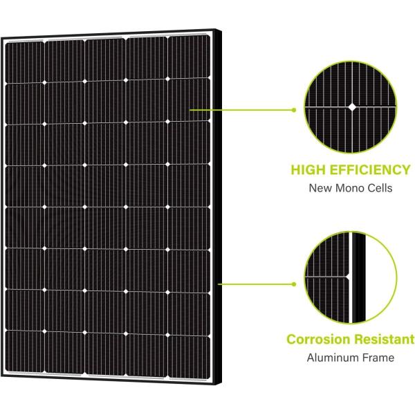 15V 250W Monocrystalline Rigid Solar Panels For Off Grid Lithium Battery System