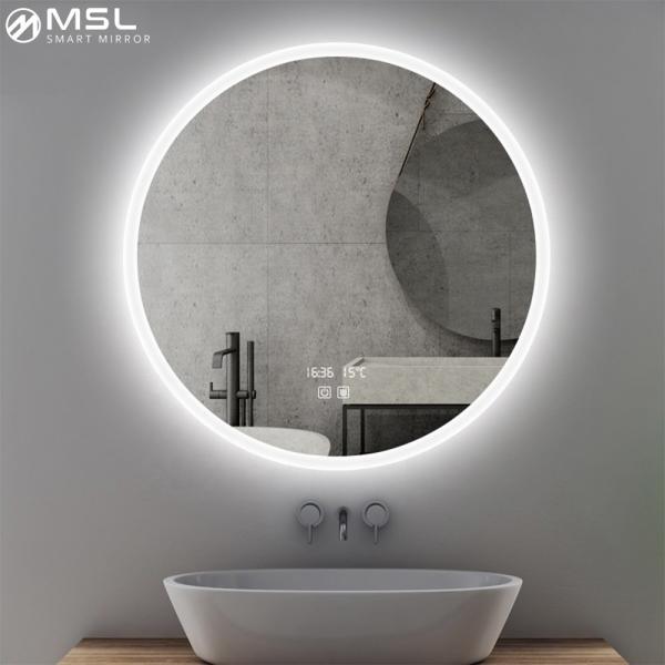 5000K LED Round Bathroom Mirror Anti Fog Round Bathroom LED Mirror Intelligent