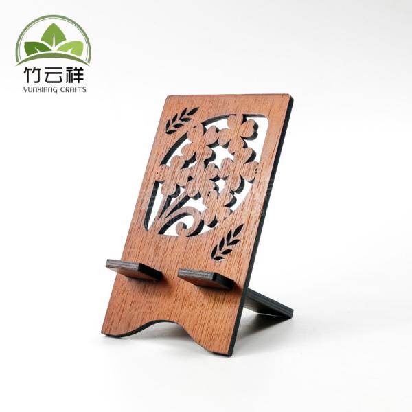 Exquisite carved wooden mobile phone holder  cell phone stand
