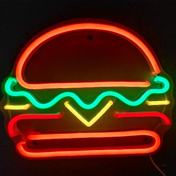 CE Cuttable LED Neon Flex Sign AC240V Restaurant Fast Food KFC Hamburger