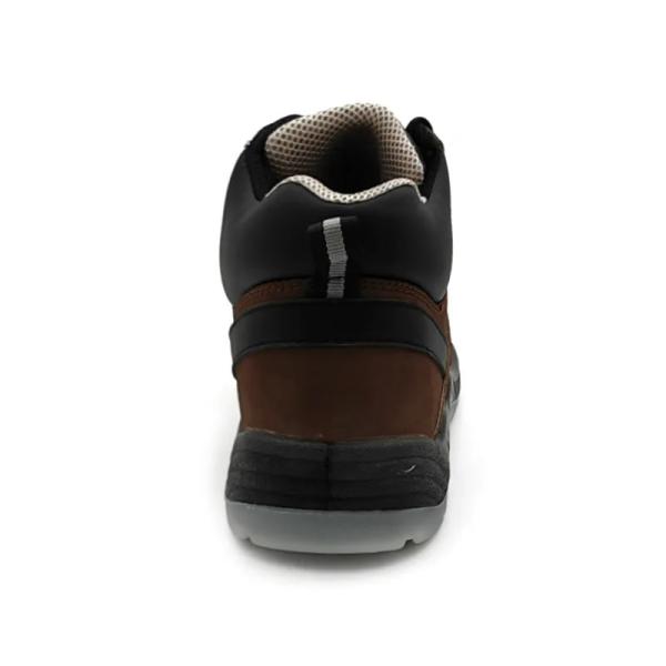 Bottes de travail en acier à orteils lourds Bottes en cuir brun PU industriel