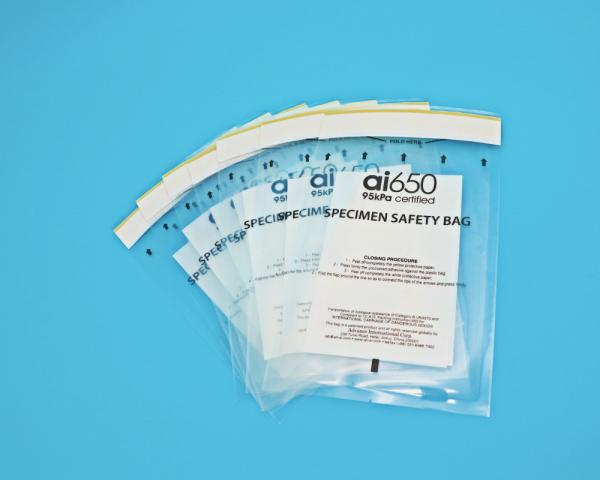 150mm X 240mm 95kPa Specimen Bags For Blood Specimen Transportation