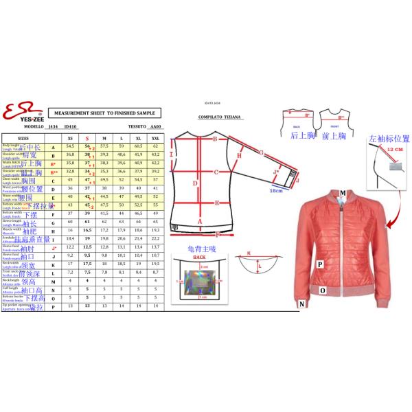 Waterproof Cf Zipper Women's Sport Coat With Silver 1x1 Rib Collar Customized Logo