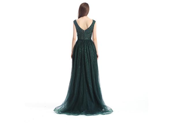 Elegant V Neck Applique Beautiful Prom Dresses Soft And Romantic For Wedding