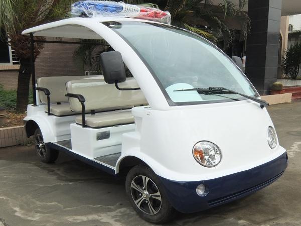 Battery Operated 4 Wheel Utility Cart With 4 Seats / Electric Sightseeing Vehicle