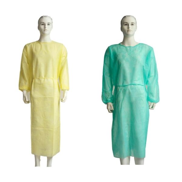 Medical Surgical 60gsm Yellow Fluid Resistant Isolation Gowns