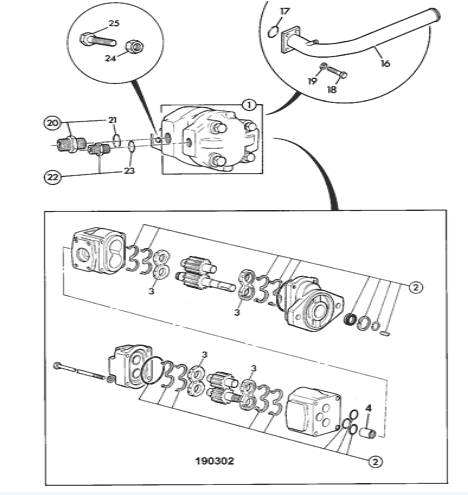 20/912800 Main Hydraulic Pump Excavator Hydraulic Pump Parts Fitting For JCB 3CX