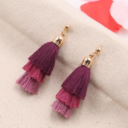 Tassel Earrings for ladies hot sell alloy tassel earrings