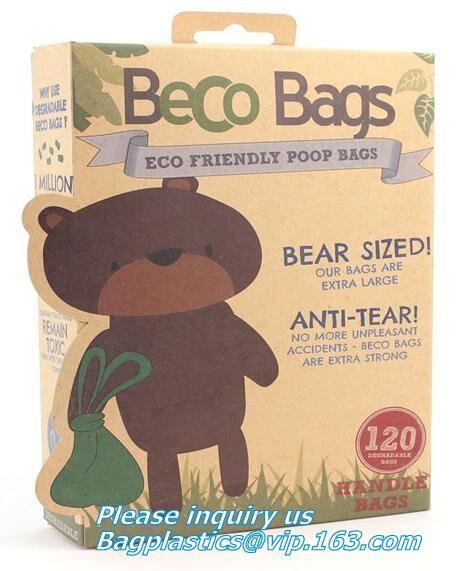 EN13432 BPI OK compost home ASTM D6400 certified biodegradable dog poop bags, Dog Poop Waste Trash Bag, Toilet Compostab