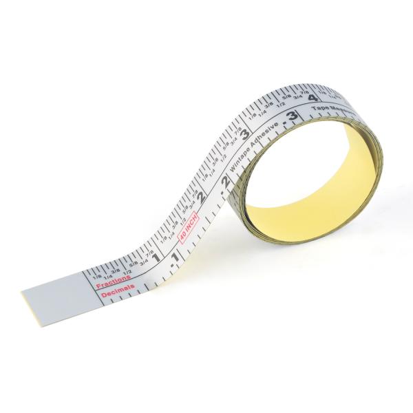Wintape Nuevo 40 pulgadas fracciones y escalas decimales adhesivo regla de medición pegatina resistente al agua cinta de medición
