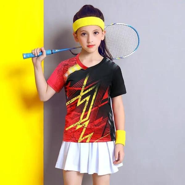 Cotton Sports Wear Clothing Tee Shirts Skirt Sets For Girls Children