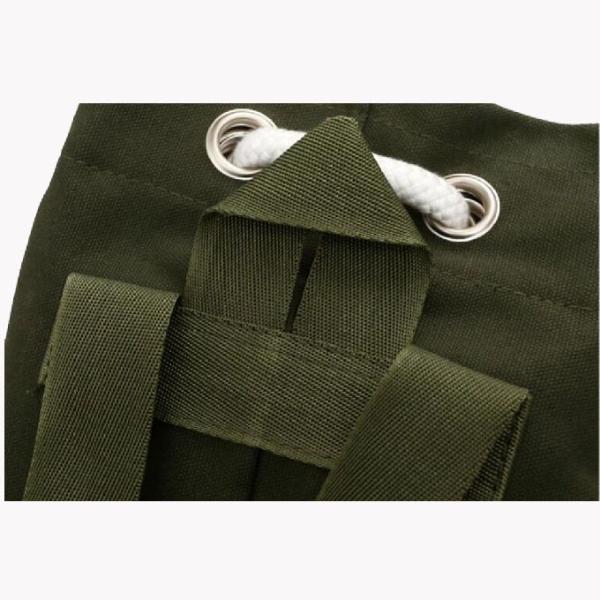 Large Capacity Canvas Drawstring Baseball Bucket Backpack