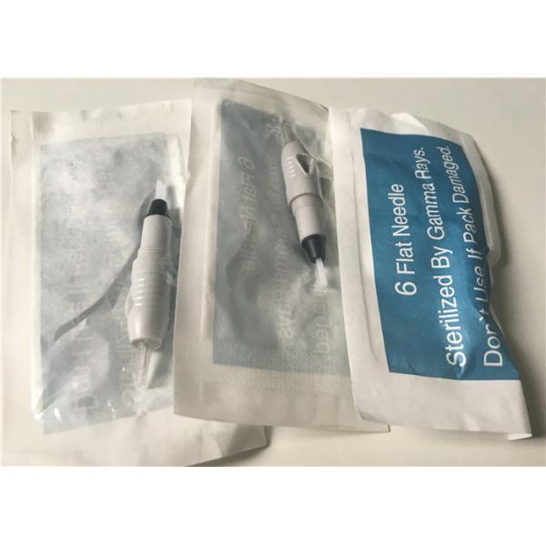 316L Stainless Steel 6F Lip Tattoo Machine Needles Sharp / Elastic For Beauty