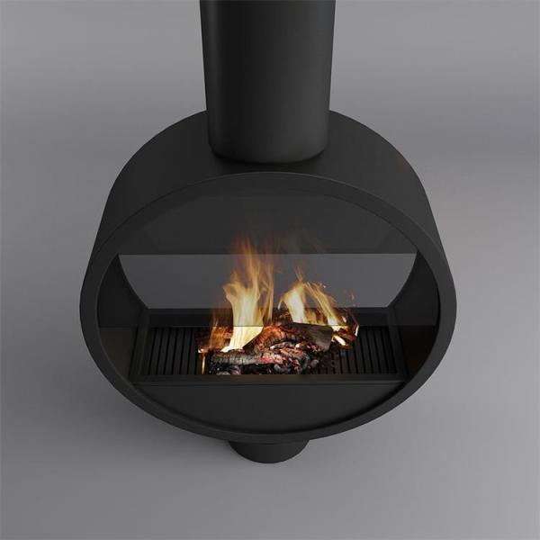 Europe Indoor Decorative Wood Burning Stove Freestanding Steel Fireplace