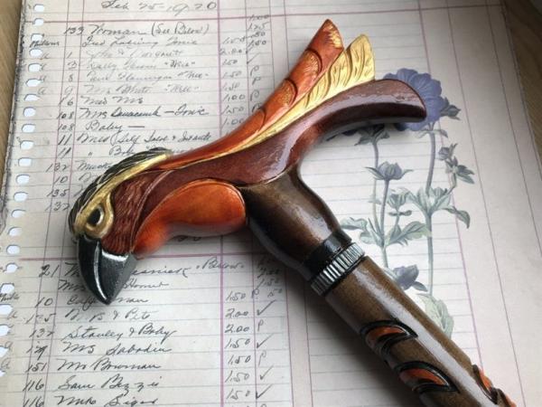 Beech Wooden Raven Walking Cane Stick Unusual Stylish With Animal Head