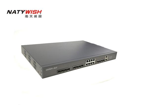 10G 1U Rack Mount OLT FTTH GEPON 8 * 1.25G Uplink Ports And 8 Downlink PON Ports
