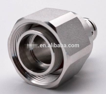 4.3-10 connector Male straight solder type connector for 1/4 Superflex cable PIM ≤-160dBC all brass Tri-alloy body