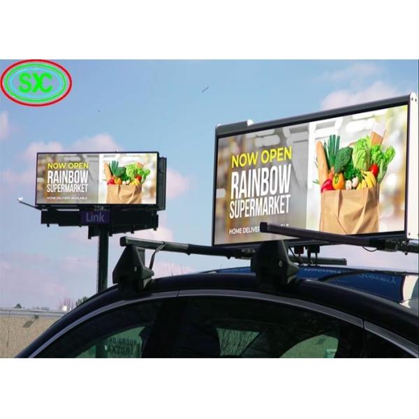 Outdoor P5 Waterproof Full Color Car LED Sign Display With 5mm Pixels IP65