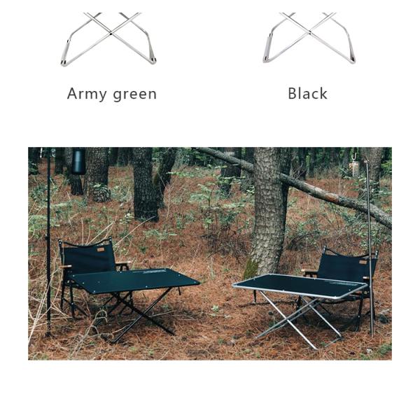 Mesa de camping portátil de aluminio 82x62cm plegable, carga 30kg