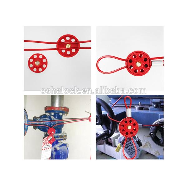 BD-L31 encryption alloy lock Steel wire rope Lockout for cable ,Brady Wheel Cable Lockout