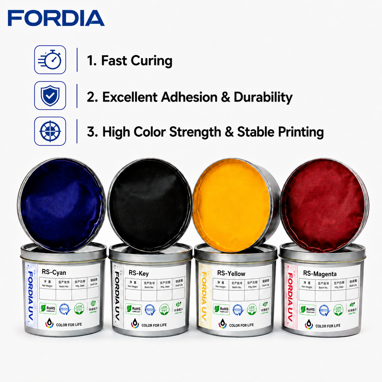UV LED Offset Printing Ink ROTARY FAST DRY PET PVC PE Paper